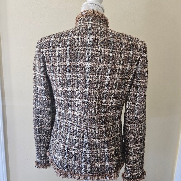 Rafaella Brown Tweed Woman`s Jacket -Blazer size 6 - Picture 2 of 10